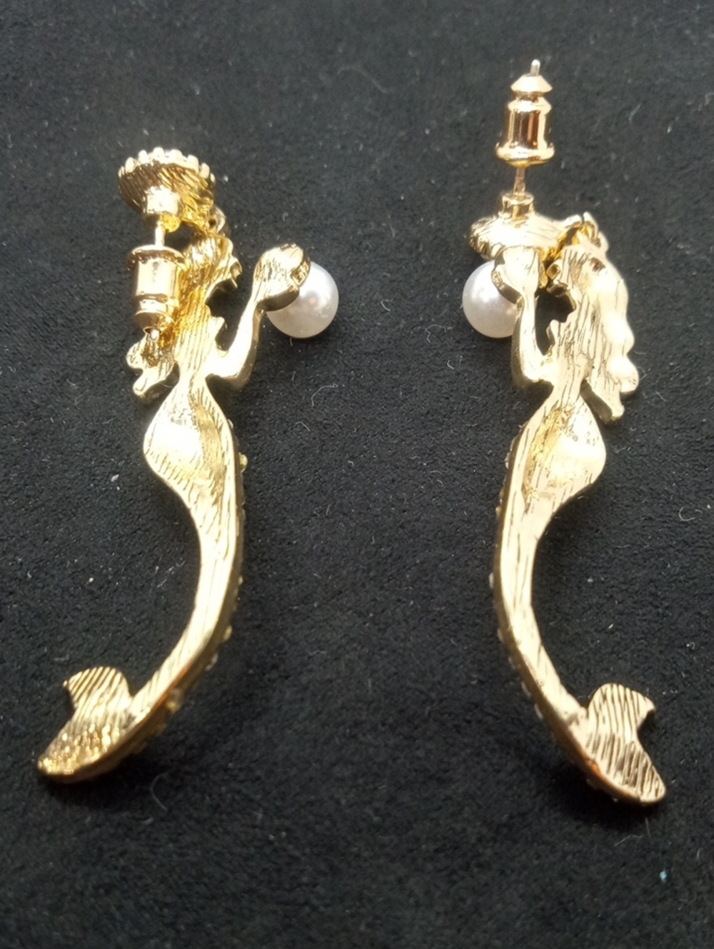 BEDAZZLED MERMAID EARRINGS - Picture 5 of 5